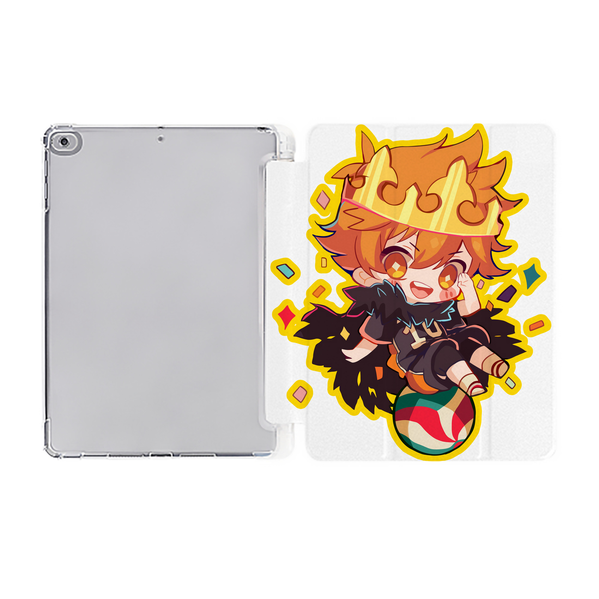 （画像用） ハイキュー!! Haikyu!! IPad ケース ペン収納付き 三つ折りスタンド PUレザー×シリコン 対応機種9.5/10.5/10.9インチ